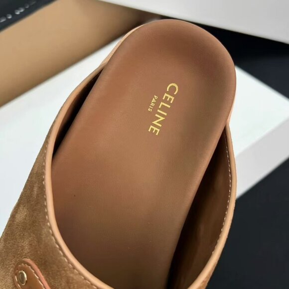CELINE Studded Suede Mule Slippers - Picture 8 of 8